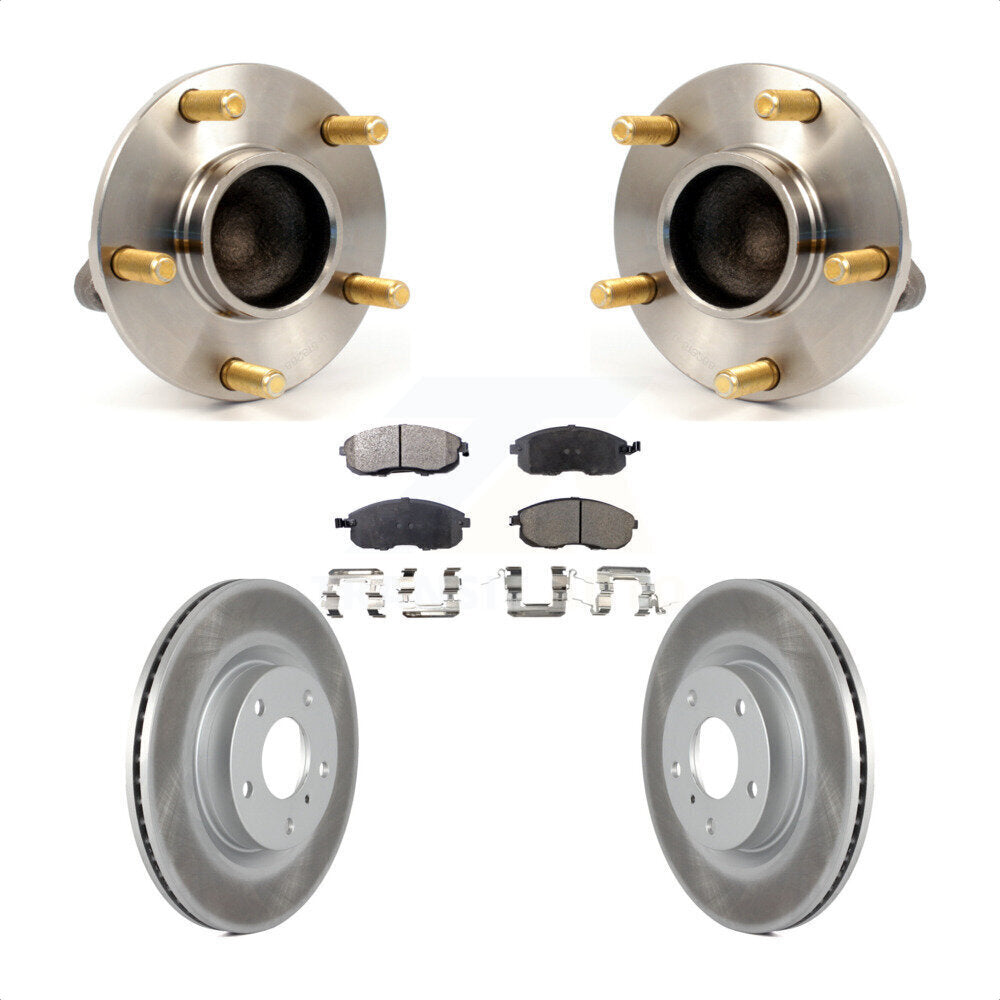 Hub Bearing Assembly Coat Brake Rotor Pad Front Kit For Nissan 350Z INFINITI G35