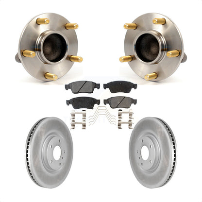 Hub Bearing Assembly Coated Disc Brake Rotor And Pads Front Kit For INFINITI G35