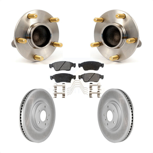 Hub Bearing Assembly Coated Disc Brake Rotor And Pads Front Kit For INFINITI G35