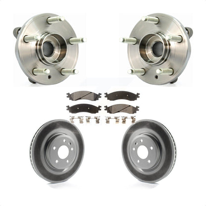 Hub Bearing Coated Disc Brake Rotor Pads Front Kit For 2010-2012 Ford Taurus SHO