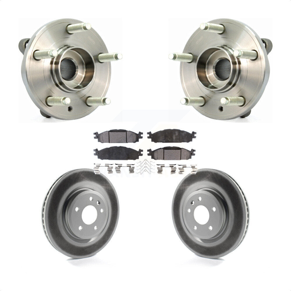 Hub Bearing Coat Brake Rotor Pads Front Kit For Ford Flex Taurus Lincoln MKT MKS