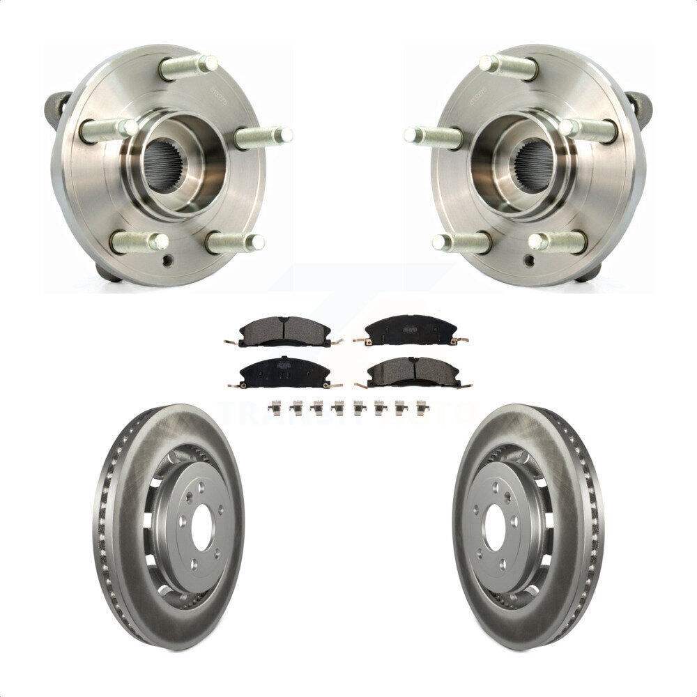 Hub Bearing Coat Brake Rotor Pads Front Kit For Ford Flex Taurus Lincoln MKT MKS