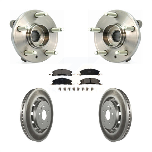 Hub Bearing Coat Brake Rotor Pads Front Kit For Ford Flex Taurus Lincoln MKT MKS