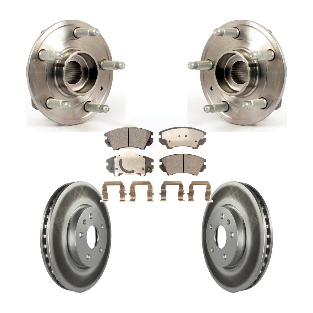 Hub Bearing Assembly Coated Disc Brake Rotor Pads Front Kit For Chevrolet Camaro