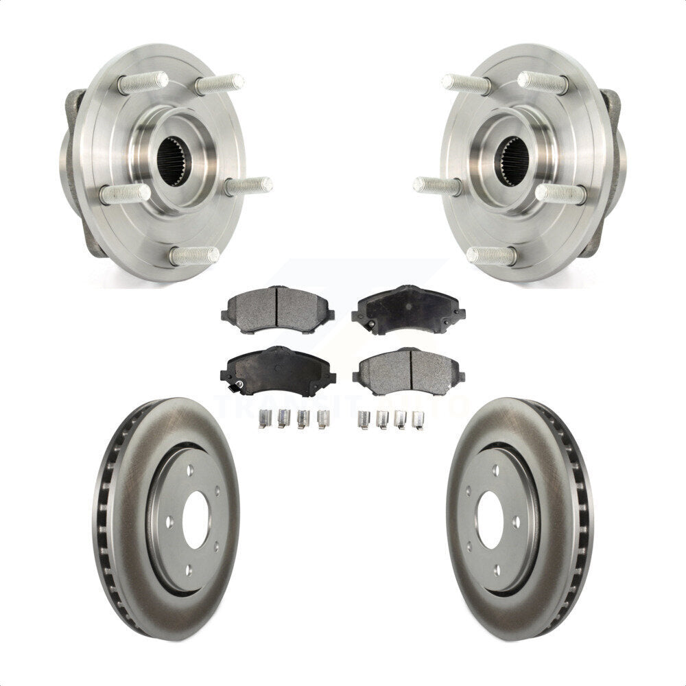 Hub Bearing Assembly Coated Disc Brake Rotor And Pad Front Kit For Dodge Journey