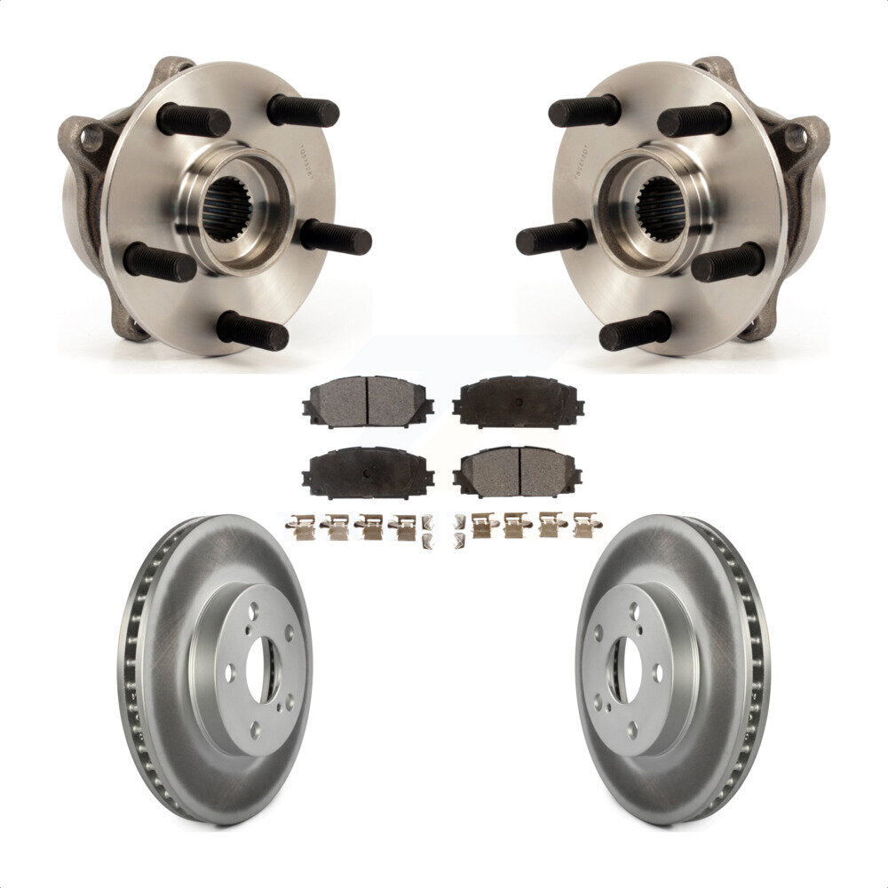 Hub Bearing Coat Brake Rotor Pad Front Kit For Toyota Prius Lexus CT200h Plug-In