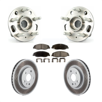 Hub Bearing Assembly Coated Disc Brake Rotor And Pads Front Kit For Cadillac CTS