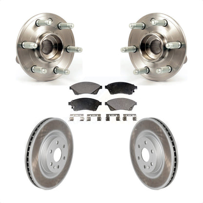 Hub Bearing Assembly Coated Brake Rotor Pad Front Kit For Cadillac SRX Saab 9-4X