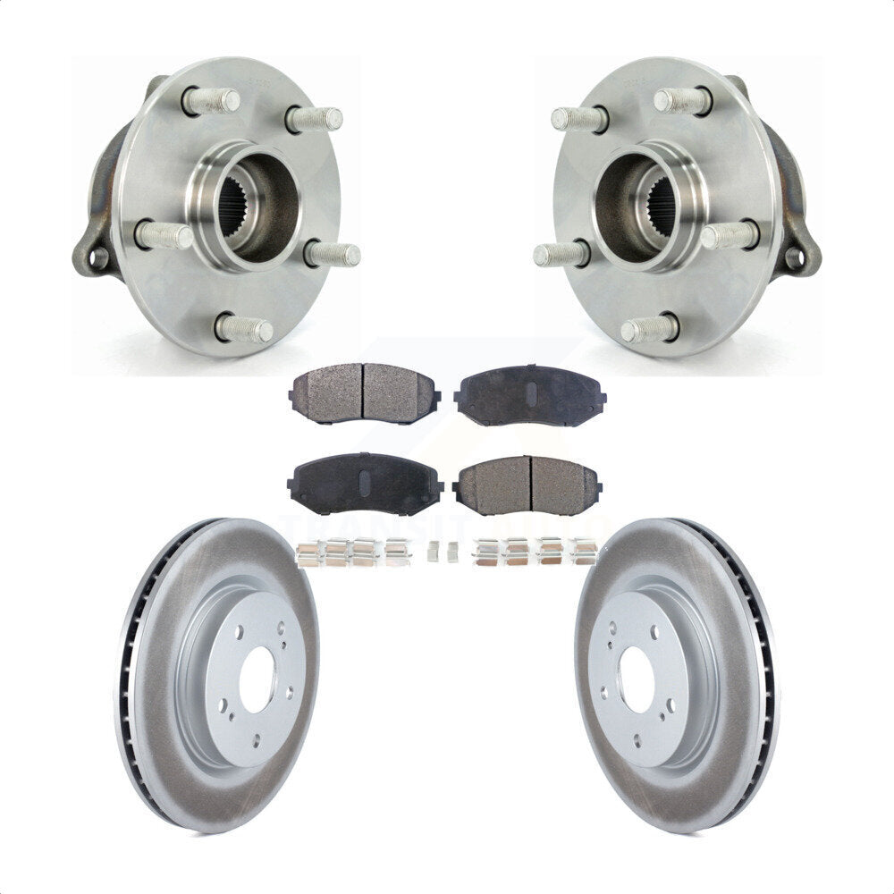 Hub Bearing Coated Brake Rotor & Pad Front Kit For 2006-2013 Suzuki Grand Vitara