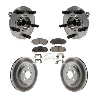 Hub Bearing Assembly Coat Brake Rotor Pads Front Kit For 2011-2014 Honda Odyssey