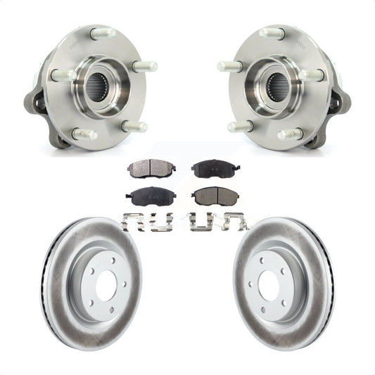 Hub Bearing Assembly Coated Disc Brake Rotor And Pad Front Kit For Nissan Altima