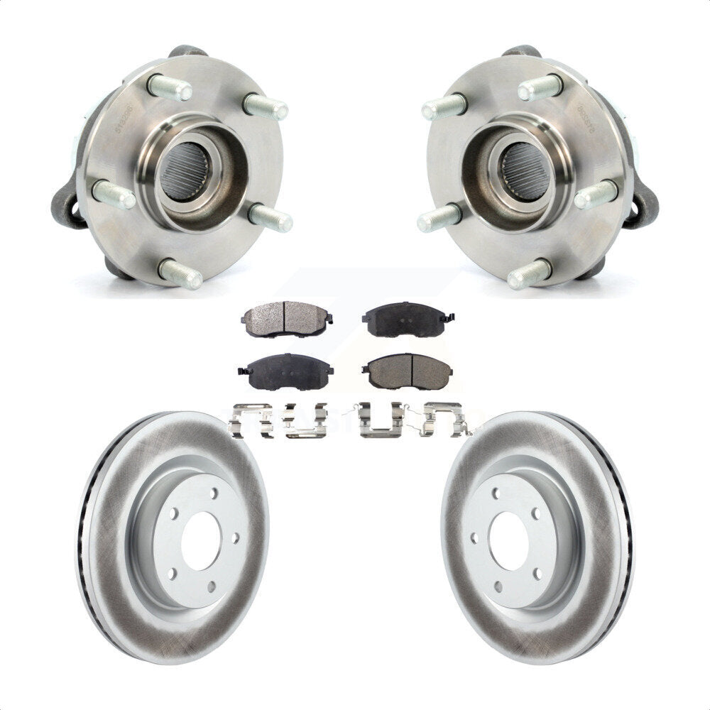 Hub Bearing Assembly Coated Disc Brake Rotor And Pad Front Kit For Nissan Altima