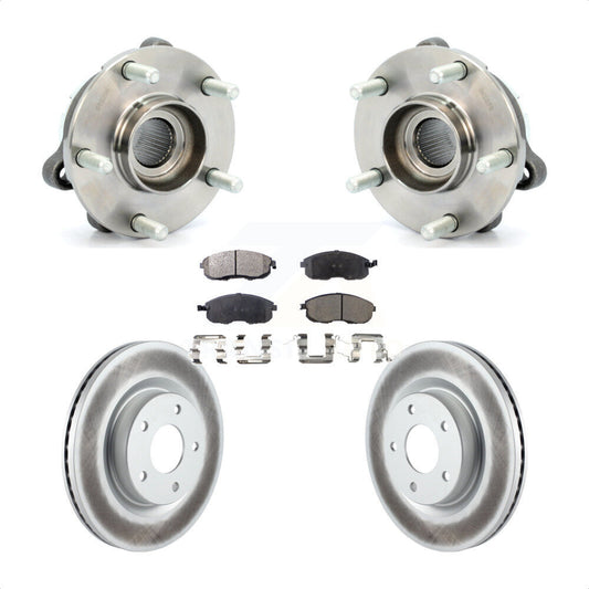 Hub Bearing Assembly Coated Disc Brake Rotor And Pad Front Kit For Nissan Altima