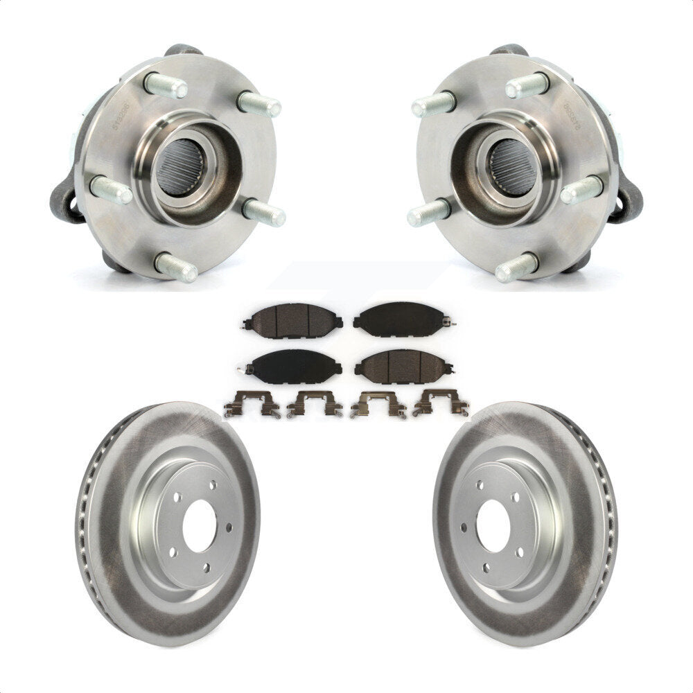Hub Bearing Coat Brake Rotor Pad Front Kit For Nissan Pathfinder Murano INFINITI