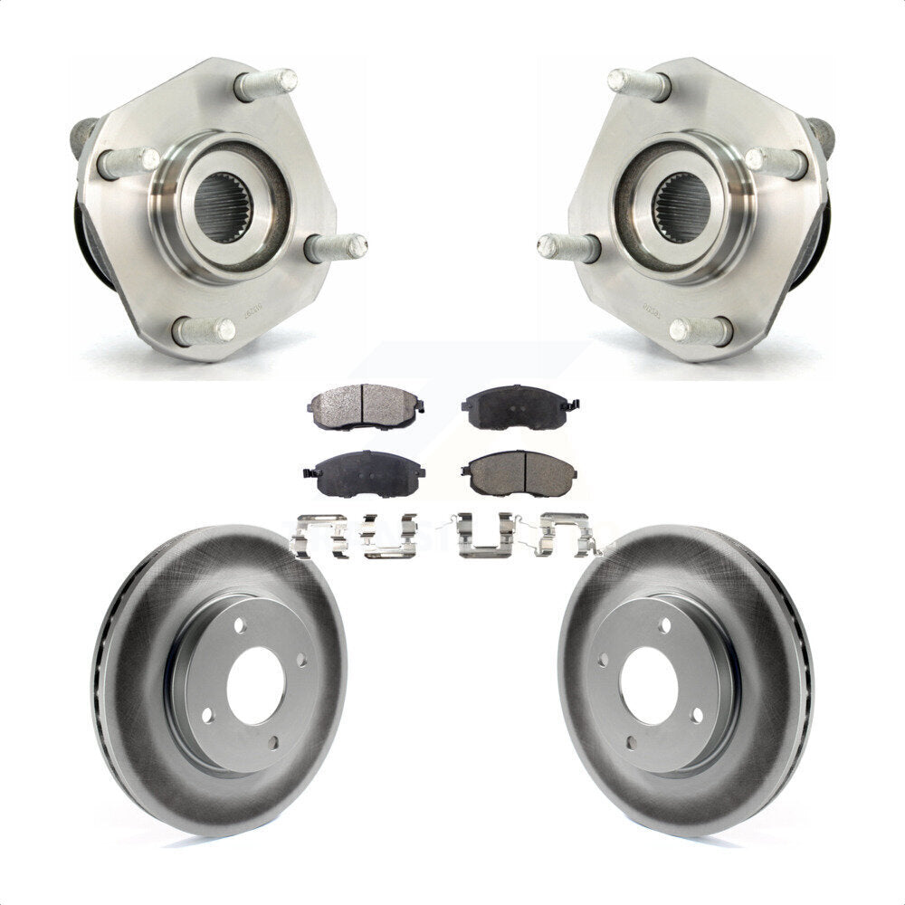 Hub Bearing Assembly Coated Disc Brake Rotor And Pad Front Kit For Nissan Sentra