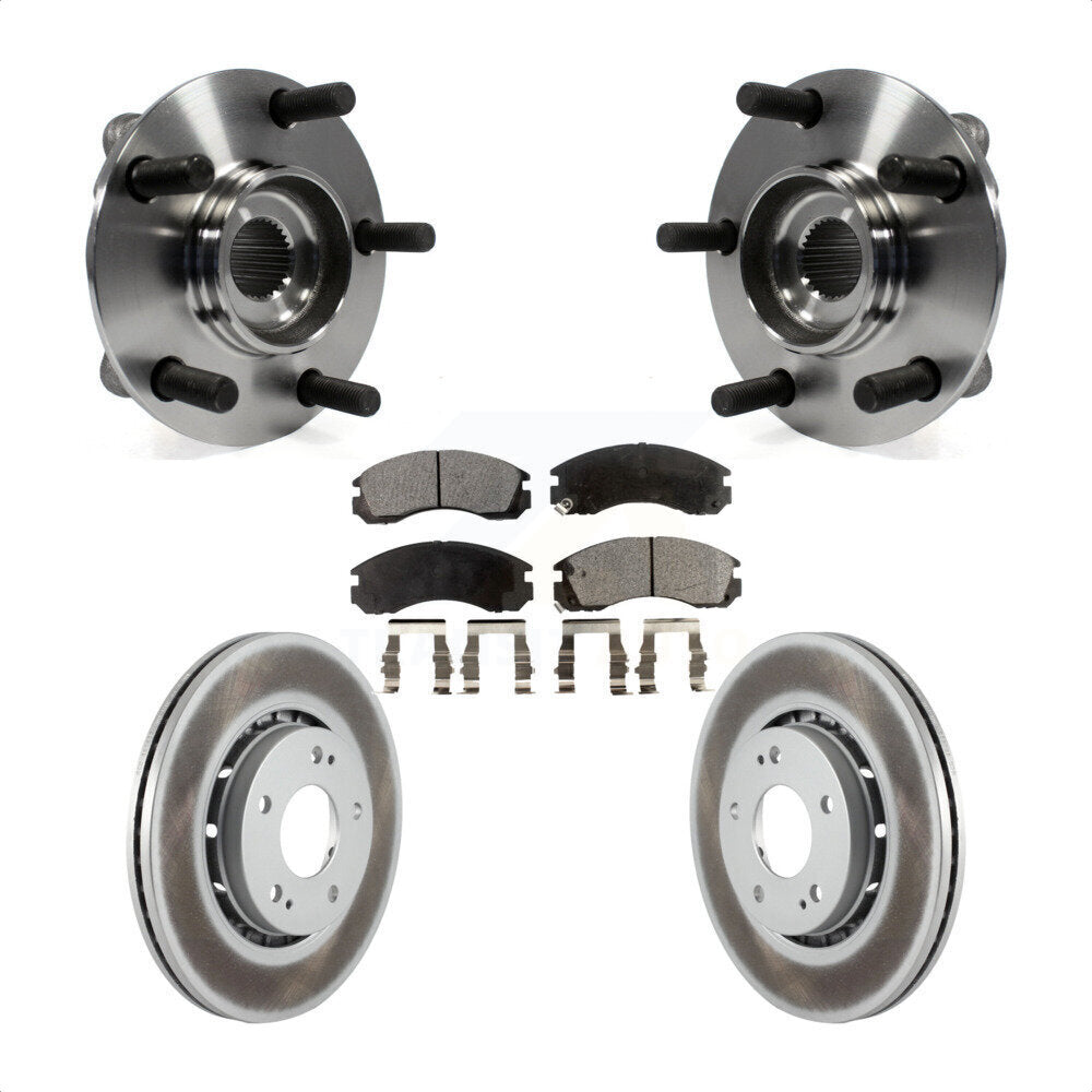 Hub Bearing Assembly Coated Disc Brake Rotor Pad Front Kit For Mitsubishi Lancer