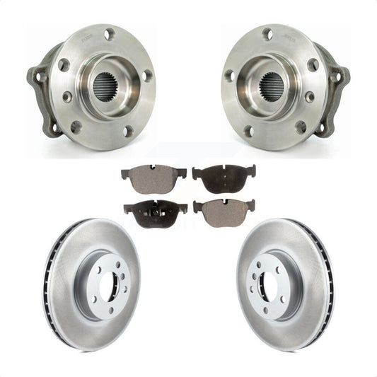 Hub Bearing Assembly Coated Disc Brake Rotors And Pads Front Kit For BMW X5 X6
