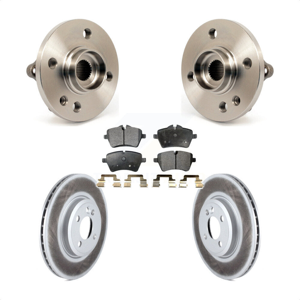 Hub Bearing Assembly Coated Disc Brake Rotors And Pads Front Kit For Mini Cooper