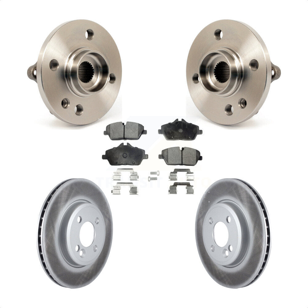 Hub Bearing Assembly Coated Disc Brake Rotors And Pads Front Kit For Mini Cooper