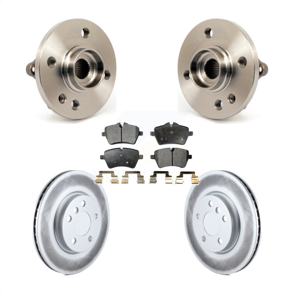 Hub Bearing Coated Disc Brake Rotor Pad Front Kit For 2014-2015 Mini Cooper 1.6L