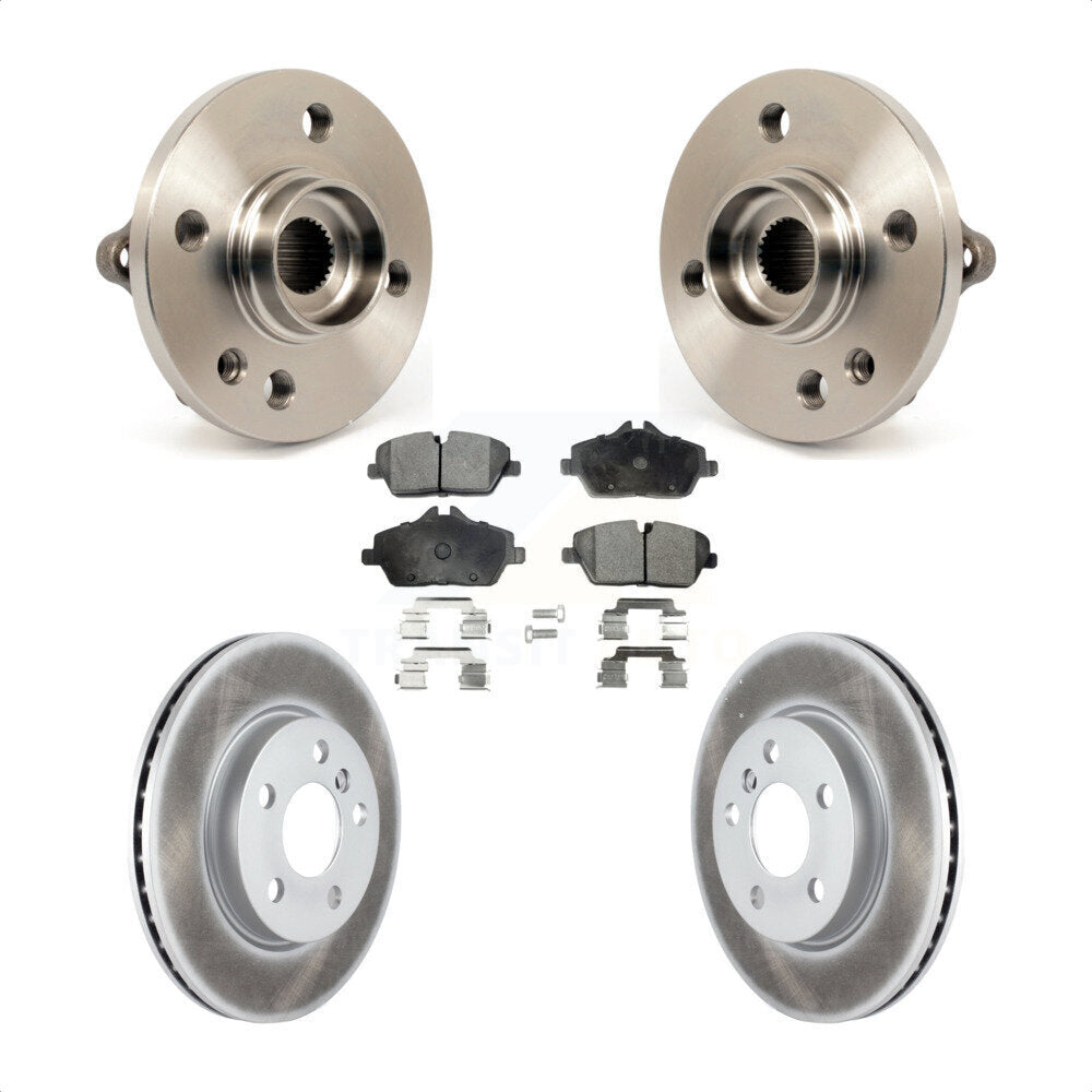Hub Bearing Coated Disc Brake Rotor Pad Front Kit For 2014-2015 Mini Cooper 1.6L