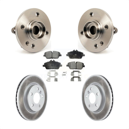 Hub Bearing Coated Disc Brake Rotor Pad Front Kit For 2014-2015 Mini Cooper 1.6L
