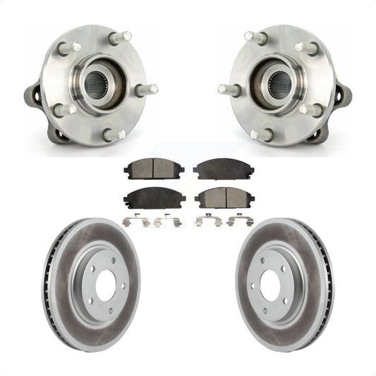 Hub Bearing Assembly Coated Brake Rotor Pad Front Kit For 2004-2009 Nissan Quest