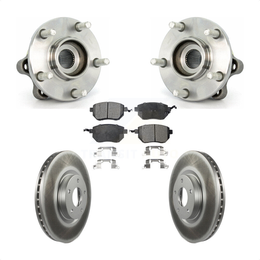 Hub Bearing Assembly Coat Brake Rotor Pads Front Kit For 2003-2004 Nissan Murano