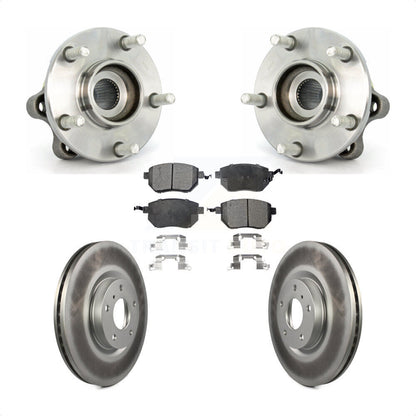 Hub Bearing Assembly Coat Brake Rotor Pads Front Kit For 2005-2007 Nissan Murano