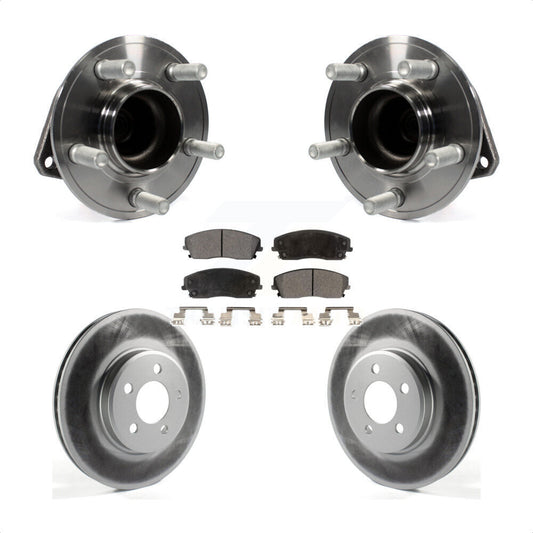 Hub Bearing Coated Disc Brake Rotor Pad Front Kit For Dodge Charger Chrysler 300