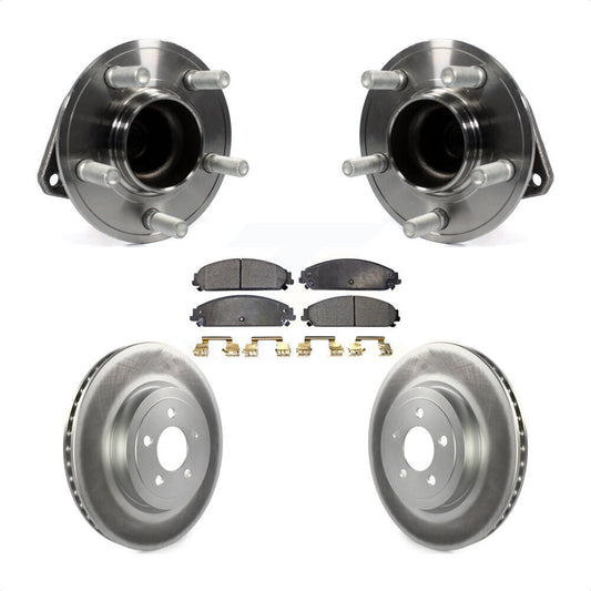 Hub Bearing Coated Disc Brake Rotor Pad Front Kit For Dodge Chrysler 300 Charger