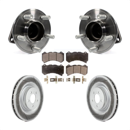 Hub Bearing Assembly Coat Brake Rotor Pad Front Kit For Dodge Challenger Charger