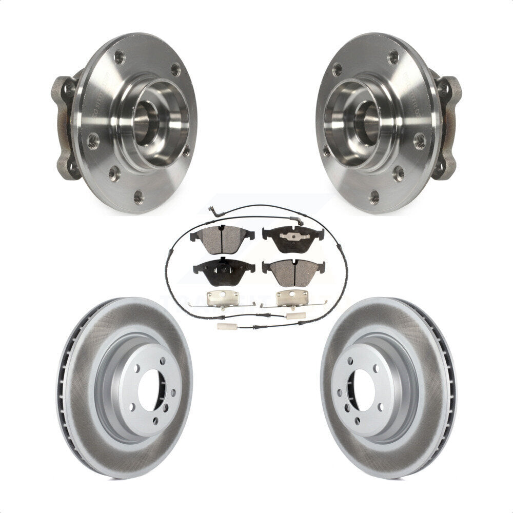 Hub Bearing Coated Brake Rotor Pads Front Kit For 2013 BMW X1 xDrive35i with AWD