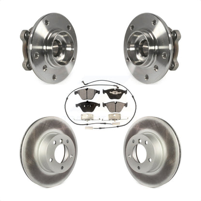 Hub Bearing Coated Brake Rotor Pad Front Kit For 13-15 BMW X1 xDrive28i with AWD