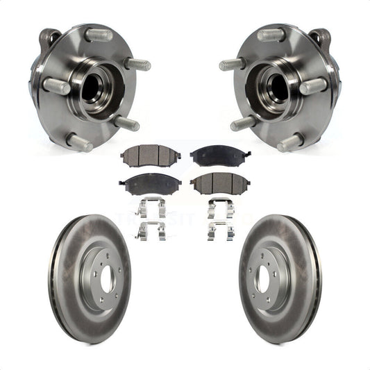 Hub Bearing Coat Brake Rotor Pad Front Kit For INFINITI EX35 Nissan 370Z G35 M35