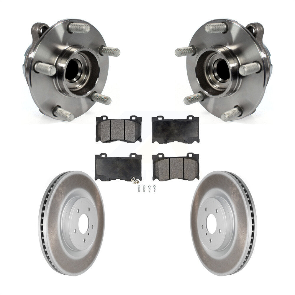 Hub Bearing Coat Brake Rotor Pads Front Kit For INFINITI Q50 G37 Nissan 370Z Q60