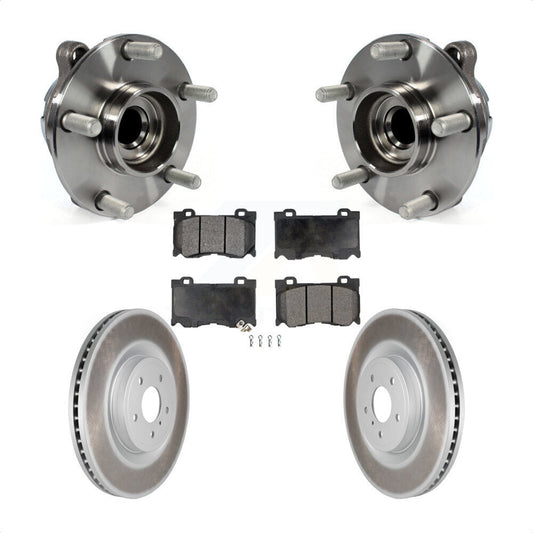 Hub Bearing Coat Brake Rotor Pads Front Kit For INFINITI Q50 G37 Nissan 370Z Q60