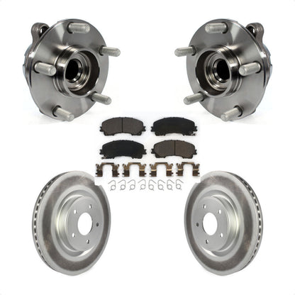 Hub Bearing Coated Disc Brake Rotor Pads Front Kit For INFINITI Q50 QX50 Q60 RWD