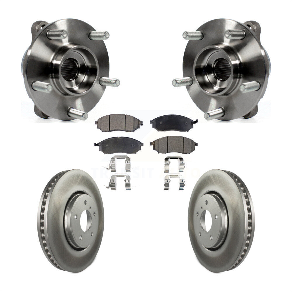 Hub Bearing Assembly Coat Brake Rotor Pads Front Kit For INFINITI FX35 FX37 FX45
