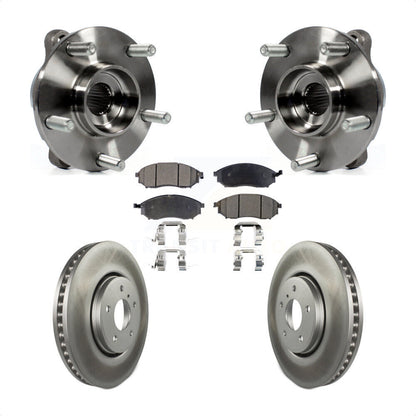 Hub Bearing Assembly Coat Brake Rotor Pads Front Kit For INFINITI FX35 FX37 FX45