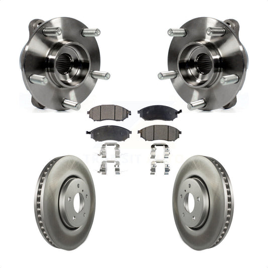 Hub Bearing Assembly Coat Brake Rotor Pads Front Kit For INFINITI FX35 FX37 FX45
