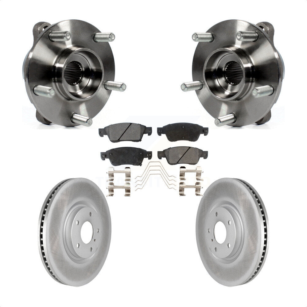 Hub Bearing Assembly Coated Disc Brake Rotor Pads Front Kit For INFINITI G35 Q60