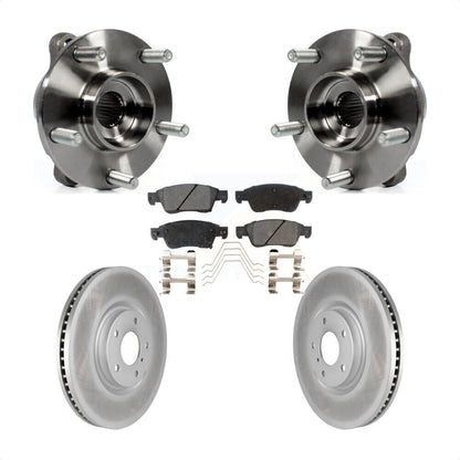 Hub Bearing Assembly Coated Disc Brake Rotor Pads Front Kit For INFINITI G35 Q60
