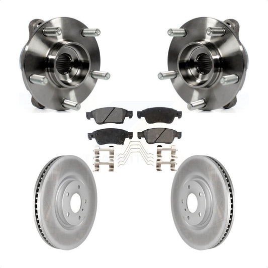 Hub Bearing Assembly Coated Disc Brake Rotor Pads Front Kit For INFINITI G35 Q60