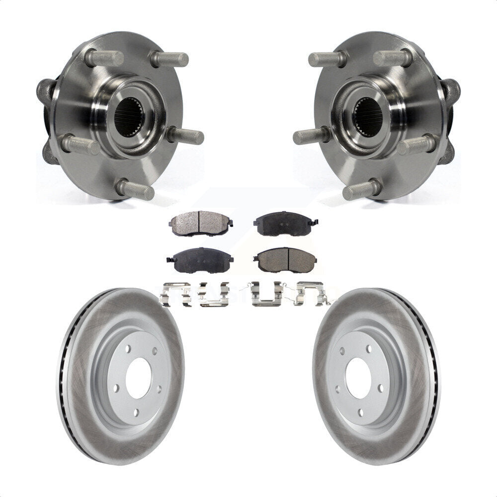 Hub Bearing Assembly Coated Disc Brake Rotors And Pads Front Kit For Nissan Juke