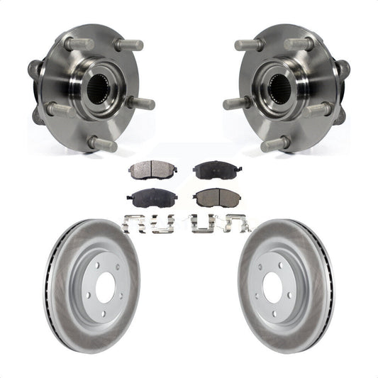 Hub Bearing Assembly Coated Disc Brake Rotors And Pads Front Kit For Nissan Juke