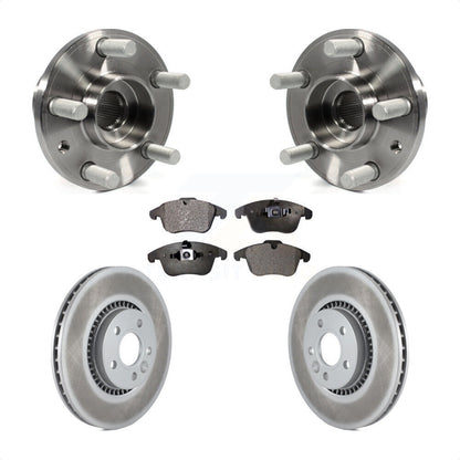 Hub Bearing Assembly Coat Brake Rotor Pad Front Kit For 2008-2015 Land Rover LR2