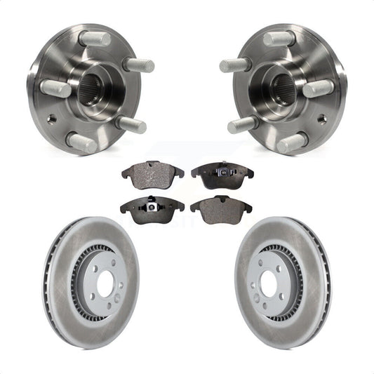 Hub Bearing Assembly Coat Brake Rotor Pad Front Kit For 2008-2015 Land Rover LR2
