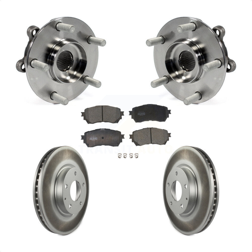 Hub Bearing Assembly Coated Disc Brake Rotors And Pads Front Kit For Mazda 6