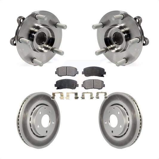 Hub Bearing Assembly Coated Disc Brake Rotors And Pads Front Kit For Mazda CX-5
